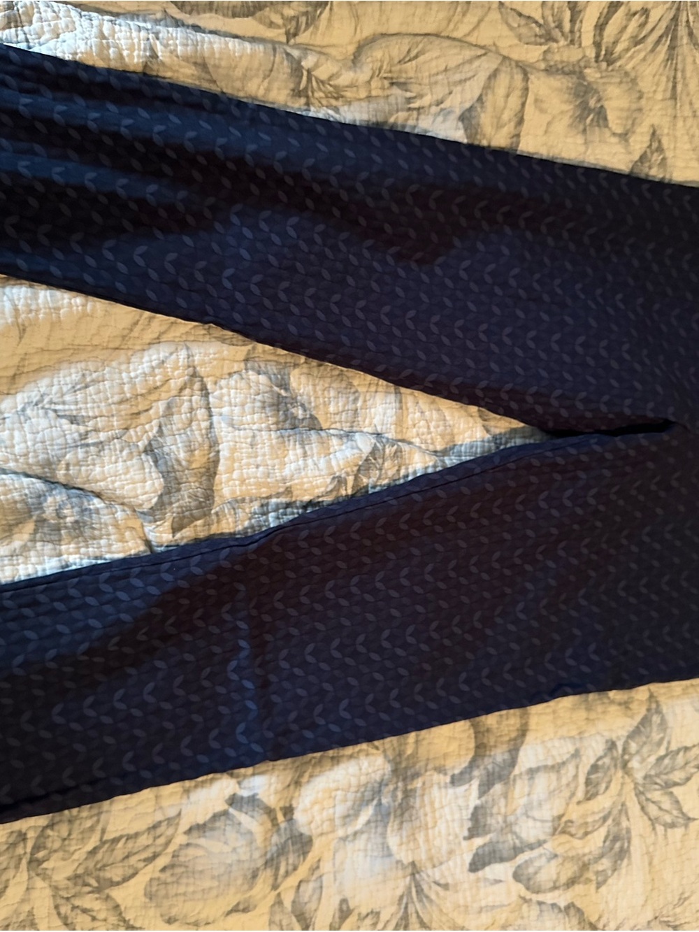 Slim Navy Patterned Women's Pants